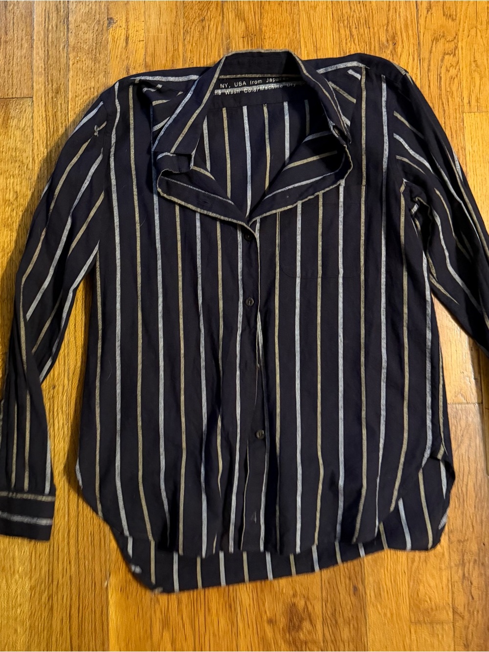 Four Brush Cotton Flannel Shirt Size Small Aubergine Flannel Color